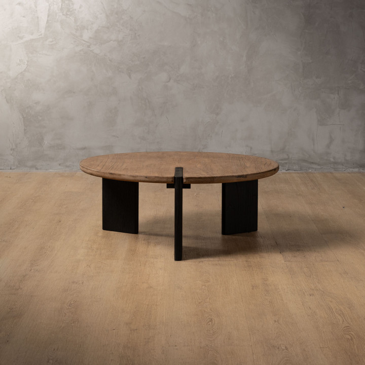 Whitmore Coffee Table - Driftwood & Black - 4