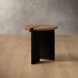 Whitmore Side Table - Driftwood & Black - 1