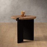 Whitmore Side Table - Driftwood & Black - 2