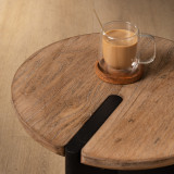 Whitmore Side Table - Driftwood & Black - 3
