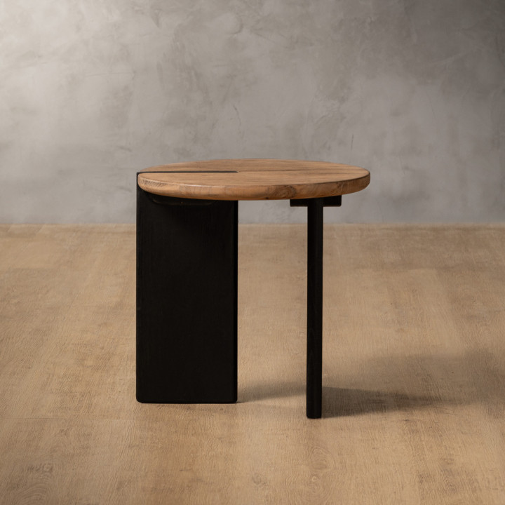 Whitmore Side Table - Driftwood & Black - 4