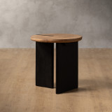 Whitmore Side Table - Driftwood & Black - 5