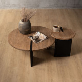 Whitmore Nesting Table Set - Driftwood & Black - 2