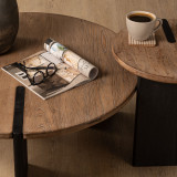 Whitmore Nesting Table Set - Driftwood & Black - 5