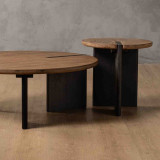 Whitmore Nesting Table Set - Driftwood & Black - 6