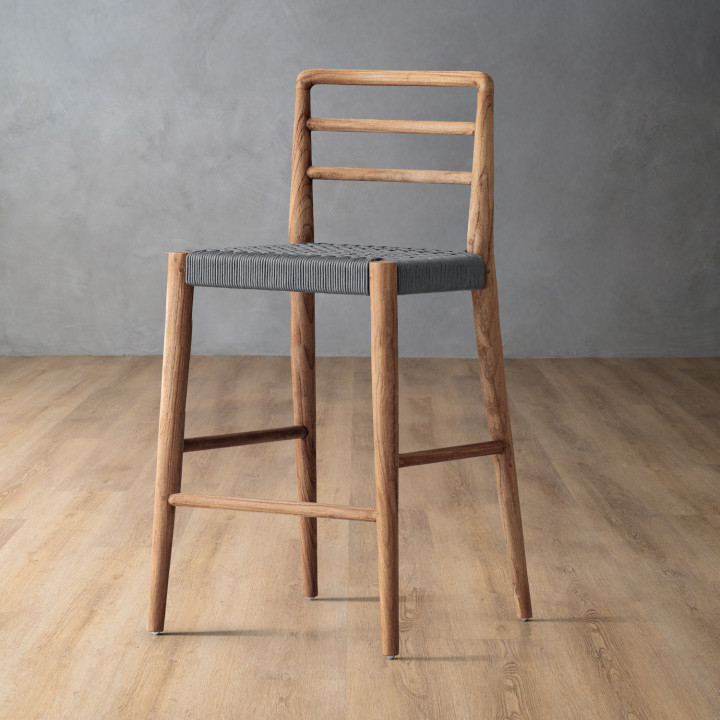 Sawyer Tall Bar Chair - Grey - 1