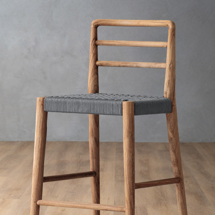 Sawyer Tall Bar Chair - Grey - 5