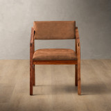 Jozi Leather Carver Chair - Blackwood - Caramel - 2