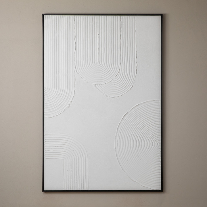 Hushed Curve - Framed Hand Painted Canvas Art - 1
