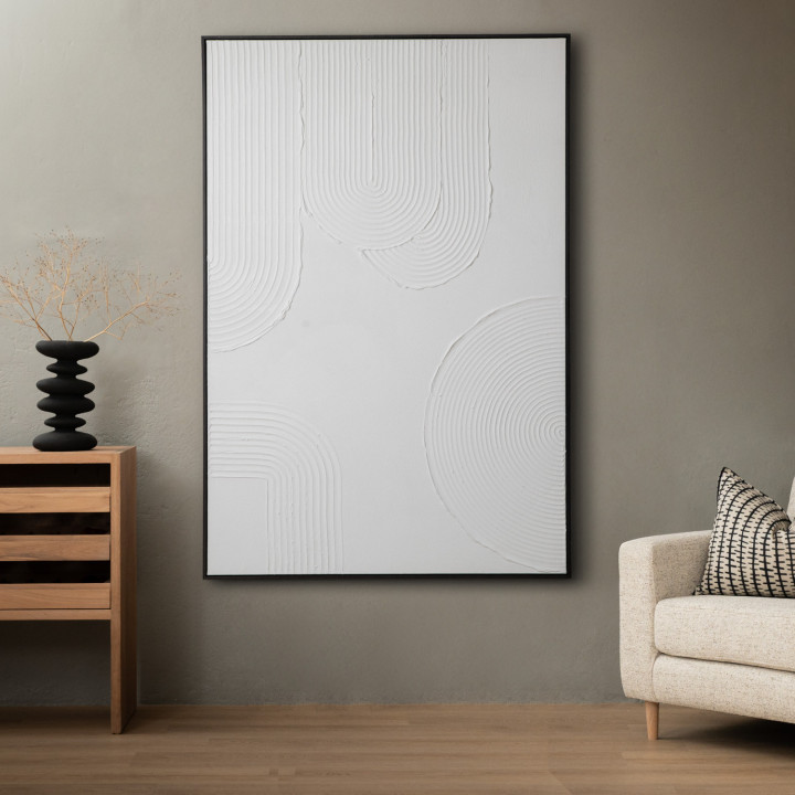 Hushed Curve - Framed Hand Painted Canvas Art - 2