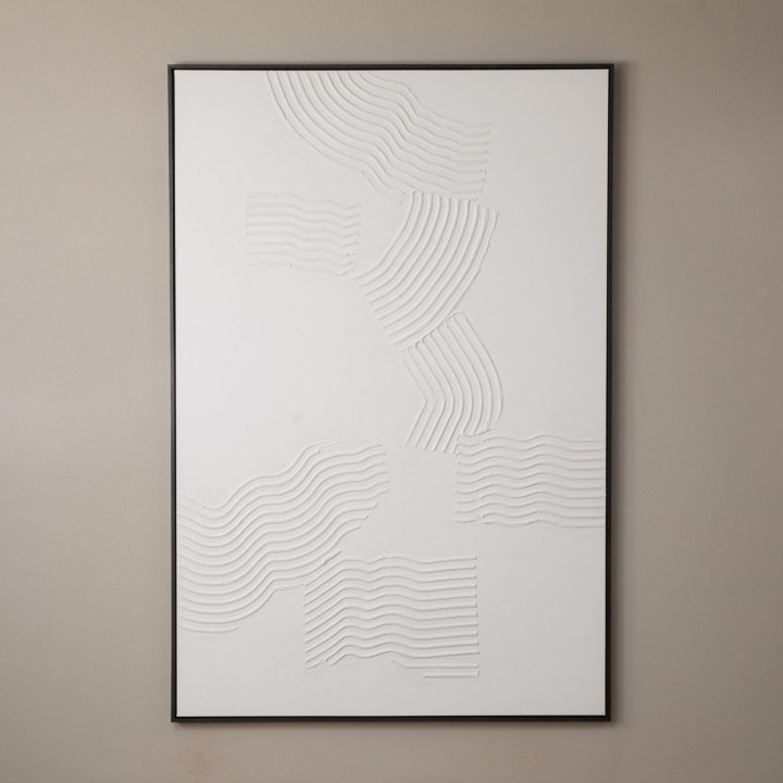 Hushed Strokes - Framed Hand Painted Canvas - 1