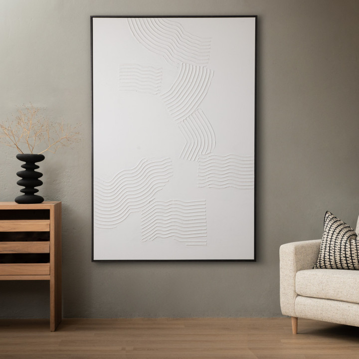 Hushed Strokes - Framed Hand Painted Canvas - 2