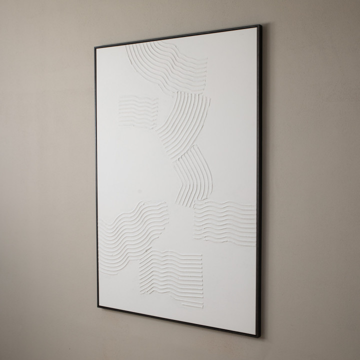 Hushed Strokes - Framed Hand Painted Canvas - 3