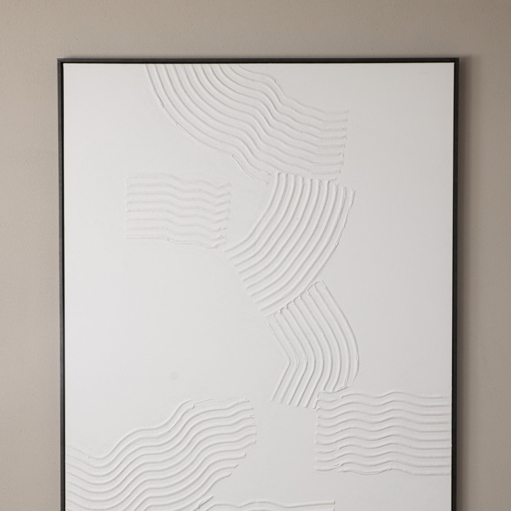 Hushed Strokes - Framed Hand Painted Canvas - 4
