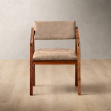 Jozi Leather Carver Chair - Blackwood - Taupe - 3