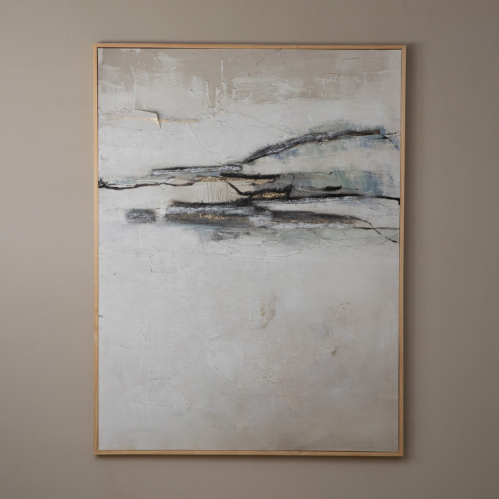 Winter Shore - Framed Hand Painted Canvas Art - 1