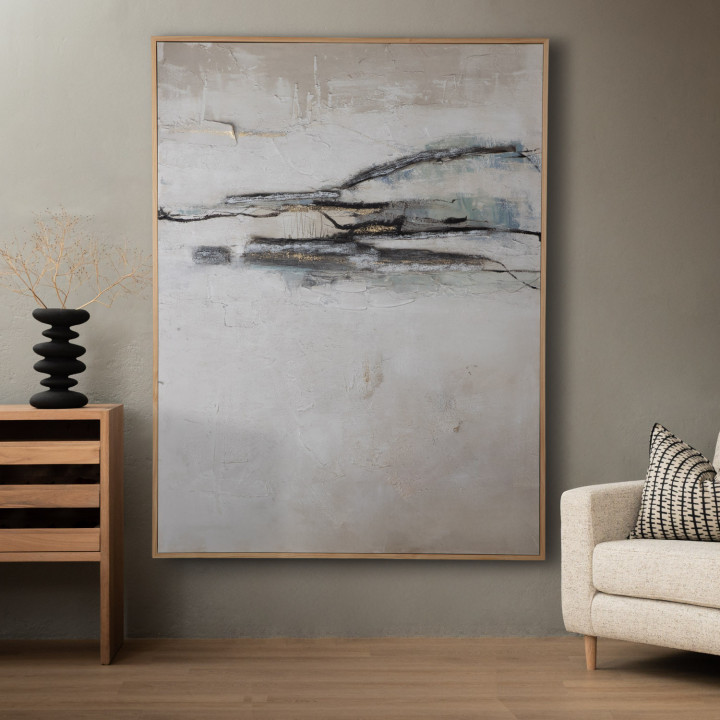 Winter Shore - Framed Hand Painted Canvas Art - 2
