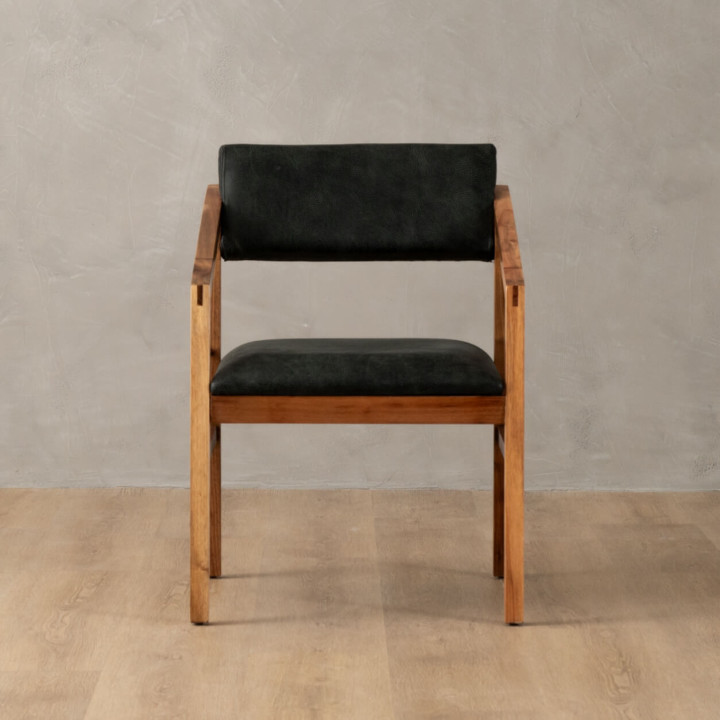 Jozi Leather Carver Chair - Blackwood - Midnight - 2