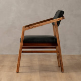 Jozi Leather Carver Chair - Blackwood - Midnight - 3