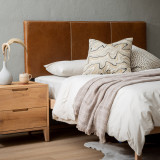 Zambezi Queen Leather Headboard - Butterscotch - 1