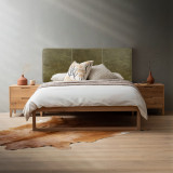Zambezi Queen Leather Headboard - Vintage Sage - 2
