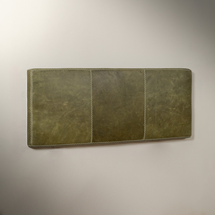 Zambezi Queen Leather Headboard - Vintage Sage - 4