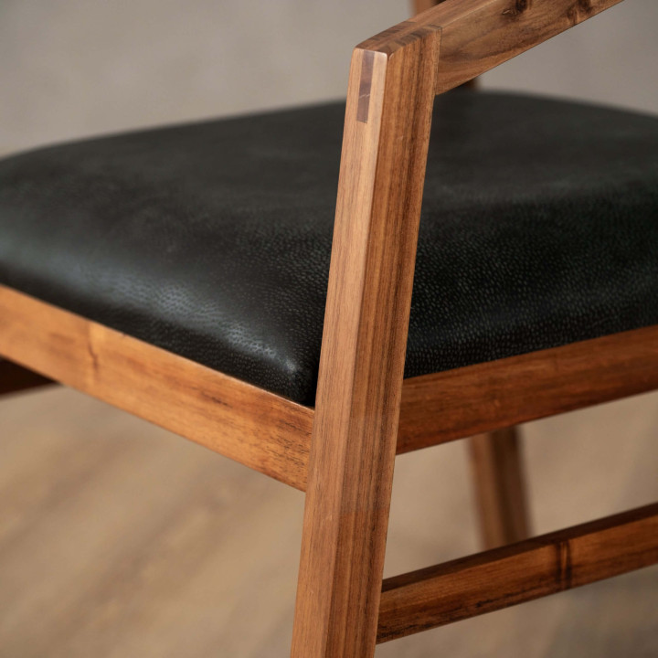 Jozi Leather Carver Chair - Blackwood - Midnight - 6
