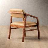 Jozi Leather Carver Chair - Blackwood - Desert - 3