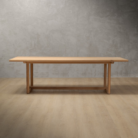 2.6m Paternoster Dining Table - Oak - 1