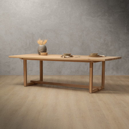 2.6m Paternoster Dining Table - Oak - 3