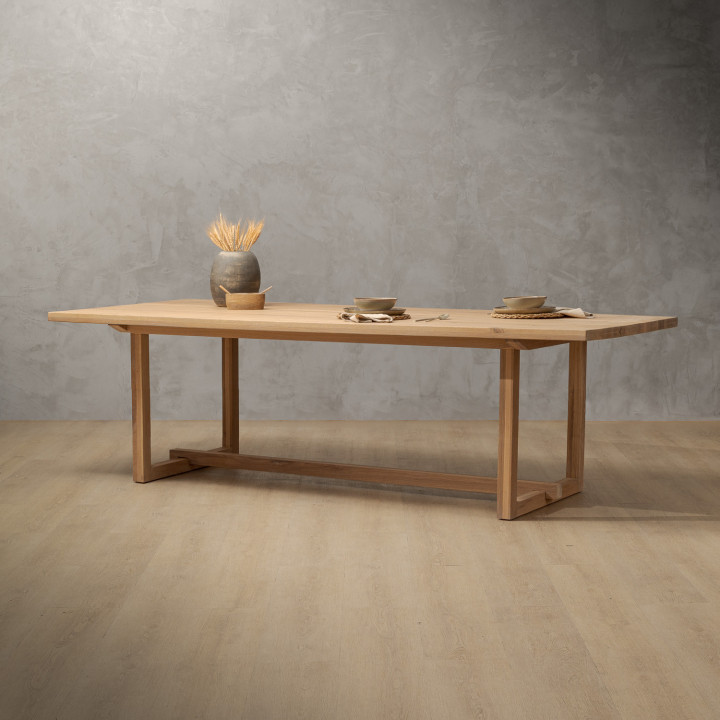 2.6m Paternoster Dining Table - Oak - 3