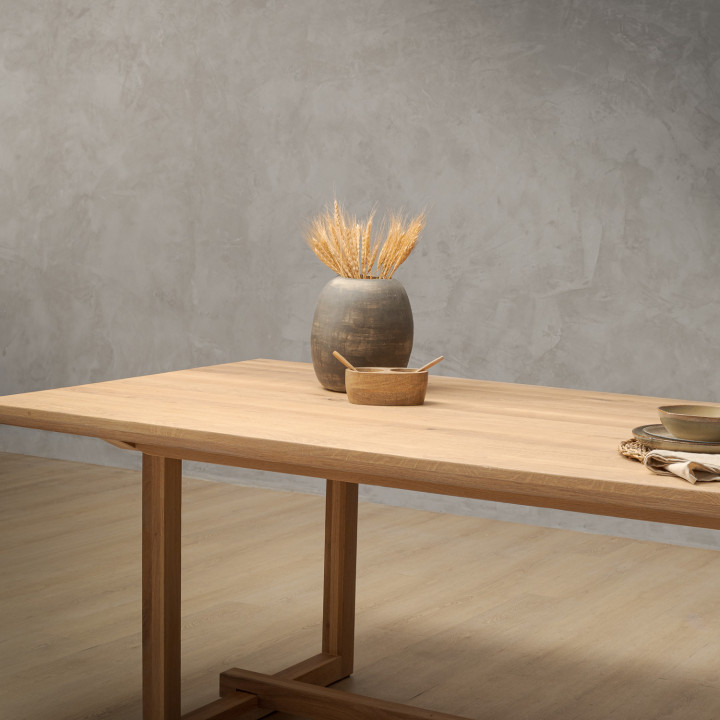2.6m Paternoster Dining Table - Oak - 4