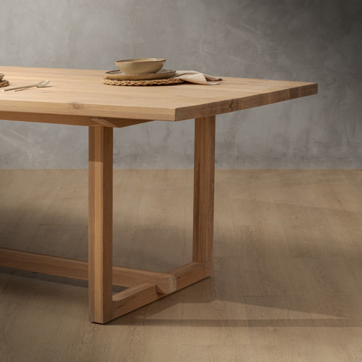 2.6m Paternoster Dining Table - Oak - 5