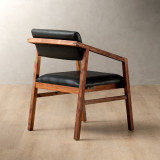 Jozi Leather Carver Chair - Blackwood - Black - 4