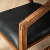 Jozi Leather Carver Chair - Blackwood - Black - 6