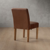 Chunky Leather Dining Chair - Blackwood - Curry - 4