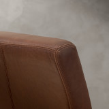 Chunky Leather Dining Chair - Blackwood - Curry - 6