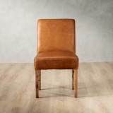 Chunky Leather Dining Chair - Blackwood - Ginger - 2