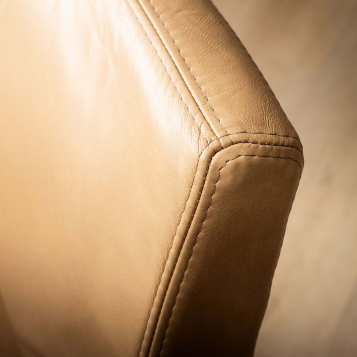 Sandton Leather Dining Chair - Oak - Desert - 6