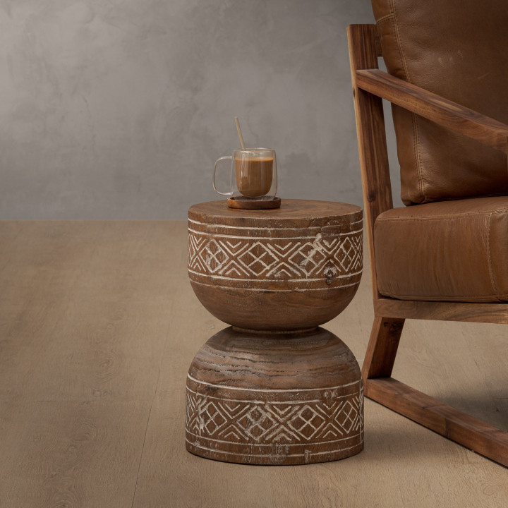 Olara Side Table - Rustic - 2