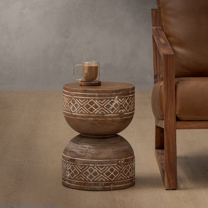 Olara Side Table - Rustic - 3