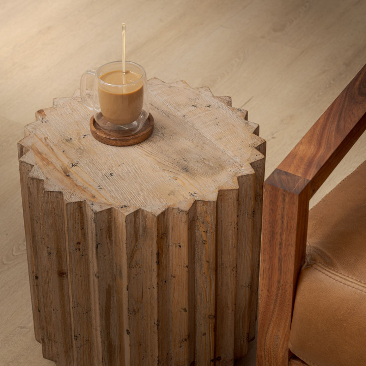 Venn Side Table - Grey Wash - 4