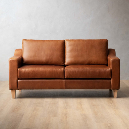 Demo - Douglas 2-Seater Leather Couch - Butterscotch - 1