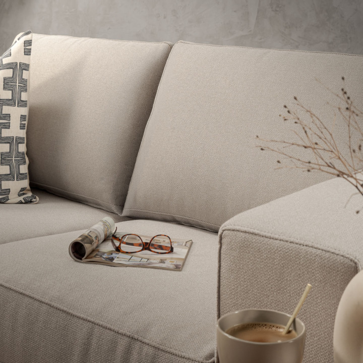 Westerman 2-Seater Fabric Couch - Nordic Sand - 4