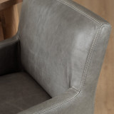 Sandton Leather Dining Chair - Oak - Pepper - 5