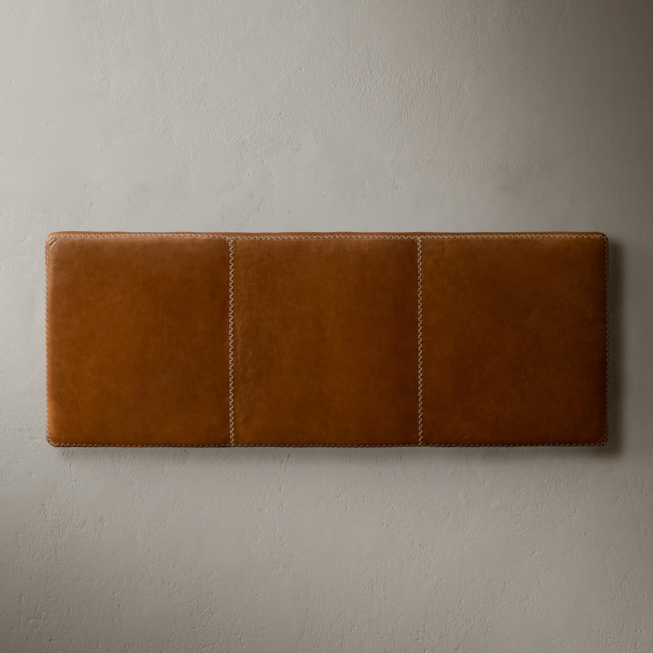 Zambezi King Leather Headboard - Butterscotch - 3