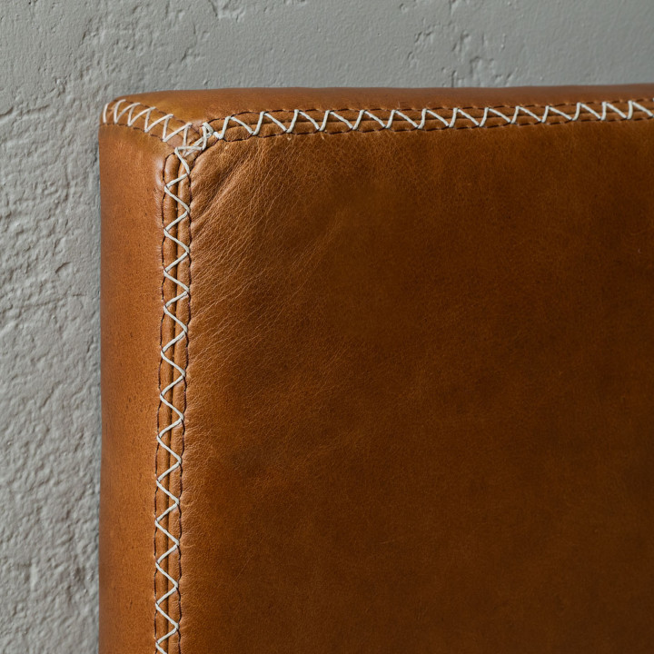 Zambezi King Leather Headboard - Butterscotch - 4