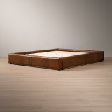 Montanelle Leather Bed Base - Queen - Cinnamon - 5