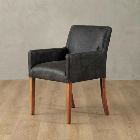 Sandton Leather Dining Chair - Blackwood - Midnight - 1