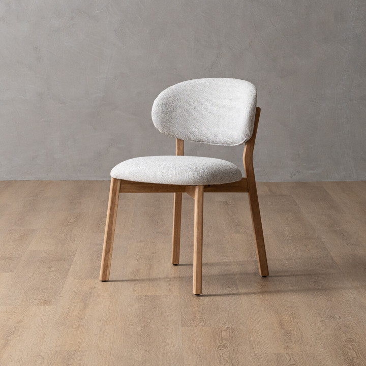 Coraline Fabric Dining Chair - Ivory - 1